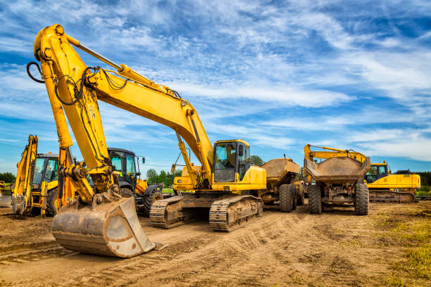 Groundwork machinery on site